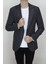 Moda Fistan Store Erkek Füme Ekose Kareli Italyan Kesim Dar Kalıp Çift Düğme Kışlık Blazer Ceket 1