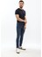 Erkek Slim Fit Likralı Mavi Jean Pantolon 1