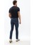 Erkek Slim Fit Likralı Mavi Jean Pantolon 5