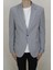Moda Fistan Store Erkek Gri Italyan Kesim Dar Kalıp Tek Düğme Çift Yırtmaçlı Blazer Ceket 2
