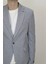 Moda Fistan Store Erkek Gri Italyan Kesim Dar Kalıp Tek Düğme Çift Yırtmaçlı Blazer Ceket 3