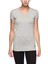 Kadın Gri Melanj Kısa Kollu V Yaka T-Shirt 66004 1