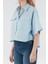 Basic Çift Cepli Arkası Uzun Crop Gömlek 5