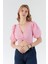 Önü Düğümlü Balon Kol Bluz 1