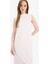 Regular Fit Yarım Balıkçı Yaka Basic Düz Kolsuz Maxi Elbise D4898AX25HS 4
