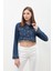 Kadın Püsküllü Crop Jean Ceket 1