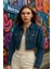 Kadın Püsküllü Crop Jean Ceket 2