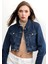 Kadın Püsküllü Crop Jean Ceket 4