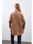 Kadın Oversize Jean Gömlek Bej 8