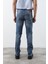 Erkek Likralı Regular Fit Düz Jean Pantolon Mavi 5