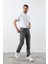 Erkek Likralı Straight Fit Jean Pantolon Gri 1