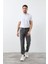 Erkek Likralı Straight Fit Jean Pantolon Gri 3