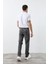 Erkek Likralı Straight Fit Jean Pantolon Gri 4