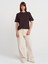 31218 Dikiş Detaylı T-Shirt-Koyu Kahve 4