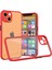 Iphone 13 Mini Kılıf Miami Şeffaf Silikon - Kırmızı Dpmah 1