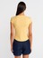 31779 Bisiklet Yaka Basic T-Shirt-Sarı 2
