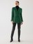 Kazayağı Desen Kruvaze Yeşil Oversize Blazer Ceket 1