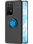 Huawei P40 Pro Kılıf Range Yüzüklü Silikon - Siyah-Mavi Dpmah 1