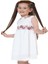 Kids G01631-433 Kız Çocuk Keten Jile Elbise - Gülücük - Pembe - ST01631-PEMBE-8 Yaş 2