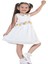 Kids G01631-433 Kız Çocuk Keten Jile Elbise - Gülücük - Sarı - ST01631-SARI-10 Yaş 1
