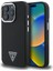 Apple iPhone 14 Pro Max Kılıf Guess Lisanslı M-Safe Şarj Özellikli Grained Triangle Kapak Siyah 1