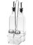 Metal Standlı 4lü Cam Sosluk Seti 500ML/80ML 1