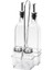 Metal Standlı 4lü Cam Sosluk Seti 500ML/80ML 2