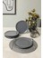 Mat Gri Bloom Pasta Tabağı 24 cm 6 Adet 959 2
