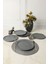 Mat Gri Bloom Pasta Tabağı 24 cm 6 Adet 959 4