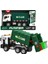 Ctoys Sesli Işıklı Pilli Basma ile Kalkan Damberli Çöp Kamyonu Koyu Yeşil WY1115A 2