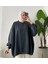 3044 - Rahat, Salaş Basic Kadın Uzun Sweatshirt 1