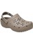 210927 Classic Floral Cut Out Clog Karamel Unisex Terlik 1