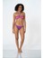 Kreasyonu Mor, Kırmızı, Pembe Zigzag Desenli Straplez Bikini Takımı 1