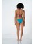2025 Kreasyonu Turkuaz Kabartma Desenli Bikini Takımı 2