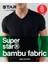 Erkek Siyah Organik Bambu V Yaka T-Shirt 1
