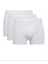 3lü Beyaz Erkek Beli Kemerli Lycralı Boxer 2