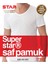 Erkek Beyaz Saf Pamuk Bisiklet (Açık ) Yaka T-Shirt ( Fanila ) 1