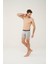 Erkek 3'lü Boxer Set Kırmızı-Gri Melanj-Lacivert 5