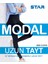 Kadın Siyah Modal Beli Kemerli Uzun Tayt 1