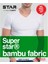 Erkek Beyaz Organik Bambu V Yaka T-Shirt 1