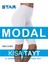 Kadın Beyaz Modal Diz Üstü Kısa Tayt 1