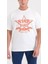 Erkek Beyaz Oversize Star Paris Baskılı T-Shirt 1