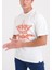 Erkek Beyaz Oversize Star Paris Baskılı T-Shirt 2
