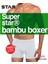 3 Lü Erkek Organik Bambu Beli Kemerli Boxer 1