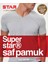 3 Lü Erkek Saf Pamuk Kısakol V Yaka T-Shirt 2