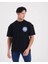 Erkek Oversize Alev Baskılı T-Shirt 1