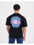 Erkek Oversize Alev Baskılı T-Shirt 2