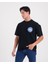Erkek Oversize Alev Baskılı T-Shirt 3