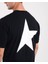 Erkek Oversize Yarım Yıldız Baskılı T-Shirt 2