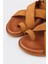 Camel Deri Kadın Parmak Arası Sandalet 5